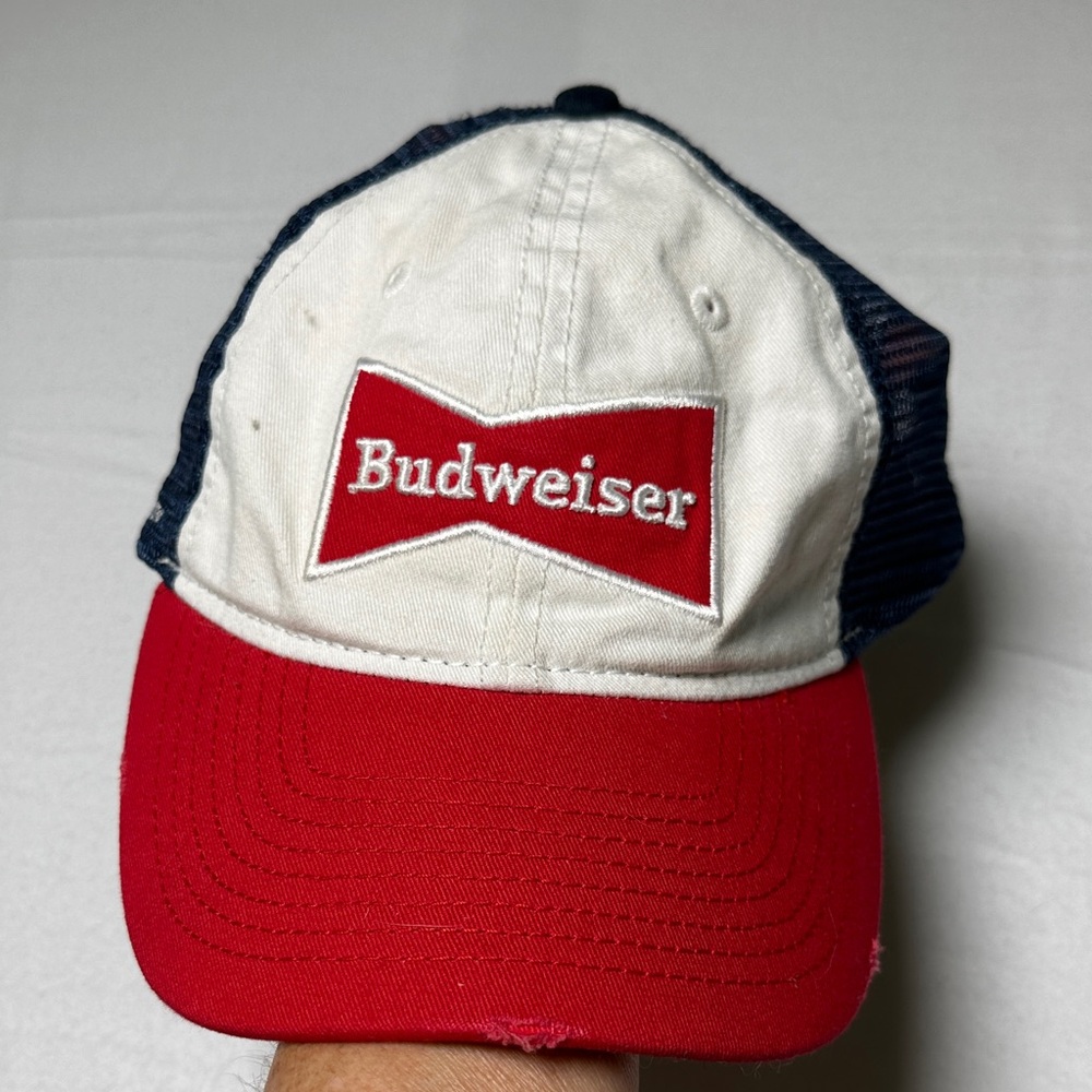 Budweiser Red and White Trucker Hat